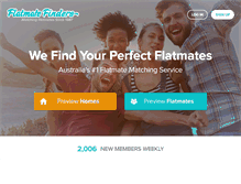 Tablet Screenshot of flatmatefinders.com.au